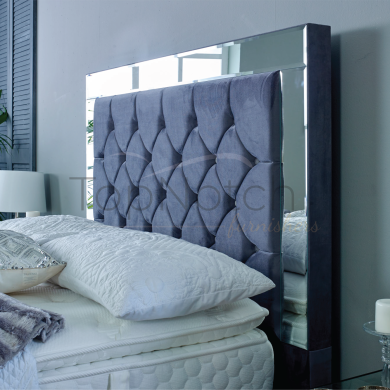 Gaslift Storage bed with mirror headboard