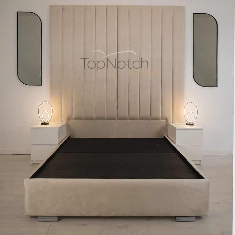 Merrick Bed - Panel Bed With Wide Headboard