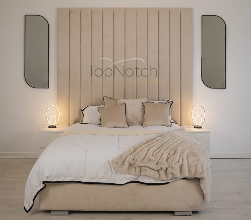 Merrick Panel Bed With Wide Headboard