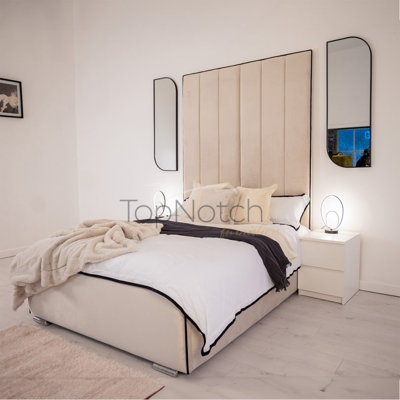 Florence Panel Bed With High Headboard