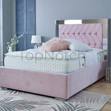 Horizon Bed with mirrored headboard