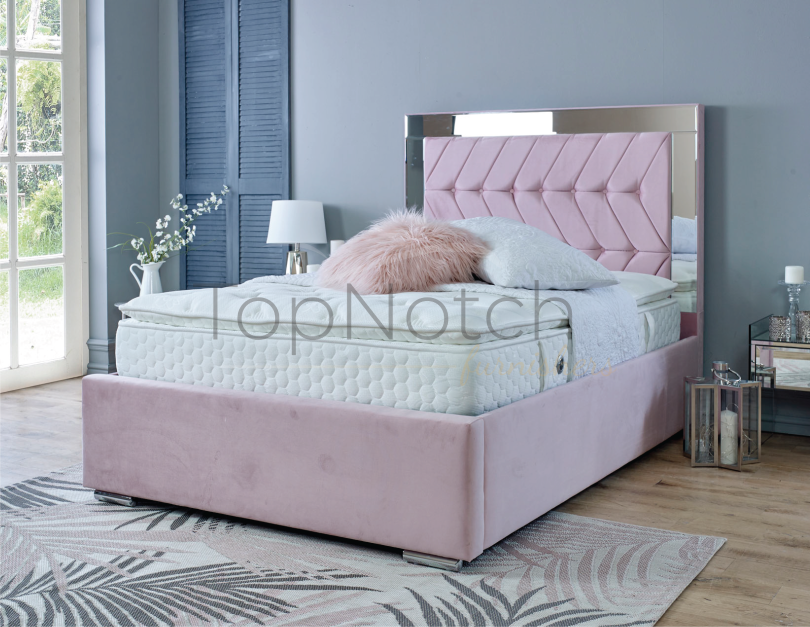 Horizon Bed with mirrored headboard