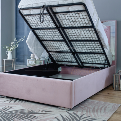 Horizon Mirror Bed with ottoman storage