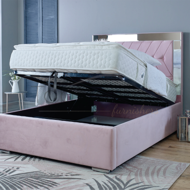 Horizon Mirrored Bed with storage