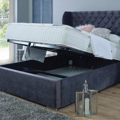 Oxford Wingback Bed with storage Topnotchfurnishers.co.uk