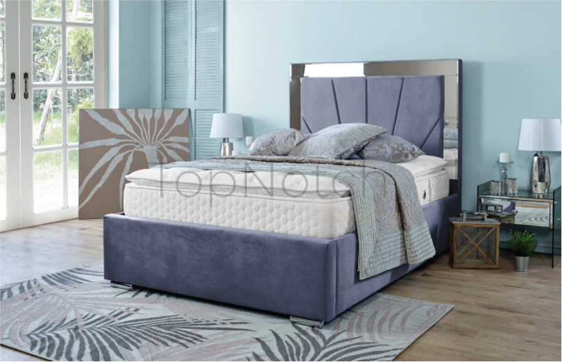 Steel Plush Nova Mirror Bed Topnotchfurnishers.co.uk