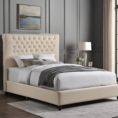 Hamilton Tufted Wingback Bed