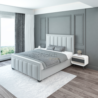 Midnight Panel Bed - Order Luxury panel bed with ottoman storage